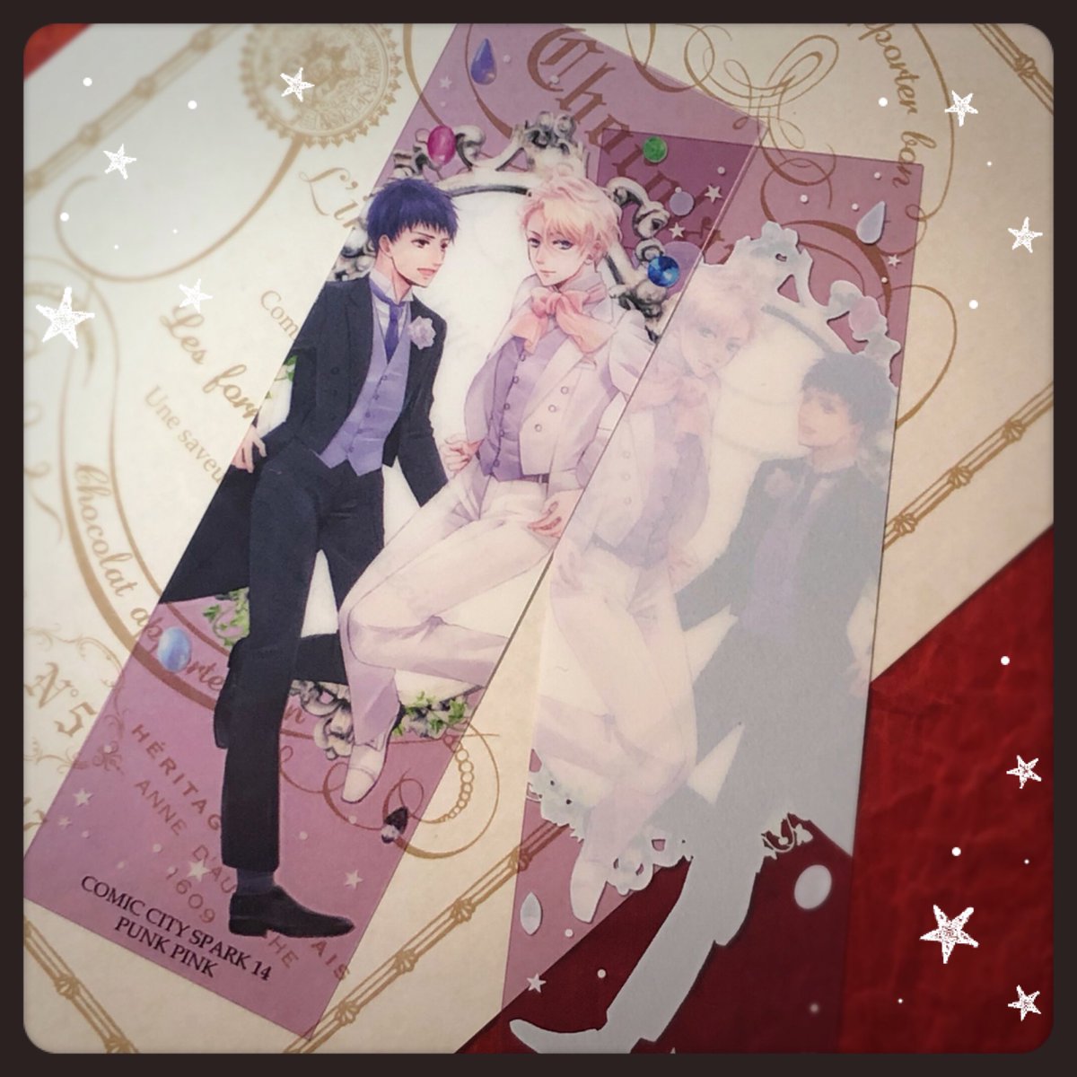 今のところ最初で最後になってるノベルティはクリアしおり イラスト部分だけ透けない Nechi のイラスト