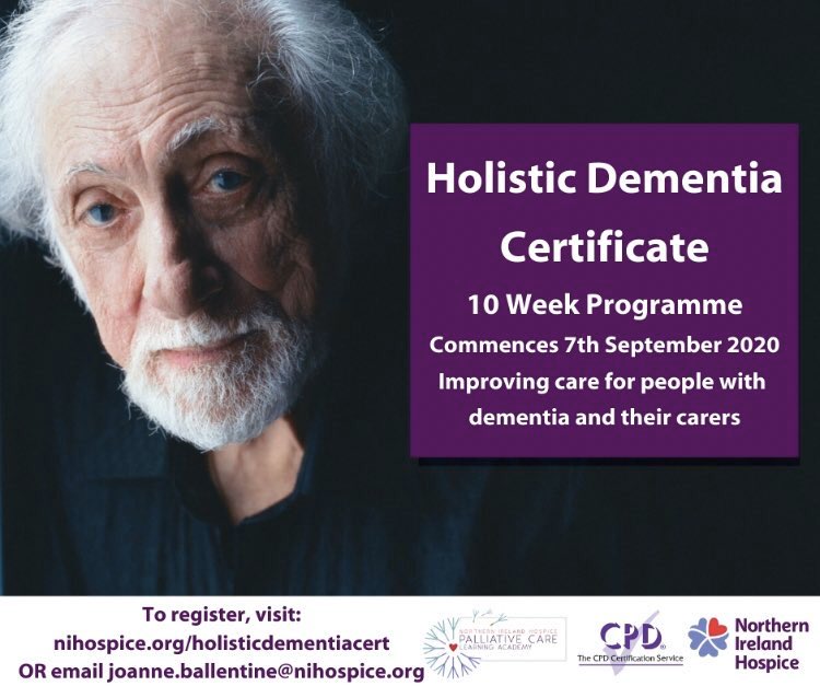 Palliative Care Learning Academy (@nihpcla) on Twitter photo Just over two weeks left to register for the Holistic Dementia Certificate! If you’re a healthcare professional caring for patients with a dementia, and interested in enhancing your skills and knowledge, register today at: bit.ly/3fhdTV8 <a href="/NIHospice/">NI Hospice</a> @JoBallentine Just over two weeks left to register for the Holistic Dementia Certificate! If you’re a healthcare professional caring for patients with a dementia, and interested in enhancing your skills and knowledge, register today at: bit.ly/3fhdTV8 <a href="/NIHospice/">NI Hospice</a> @JoBallentine