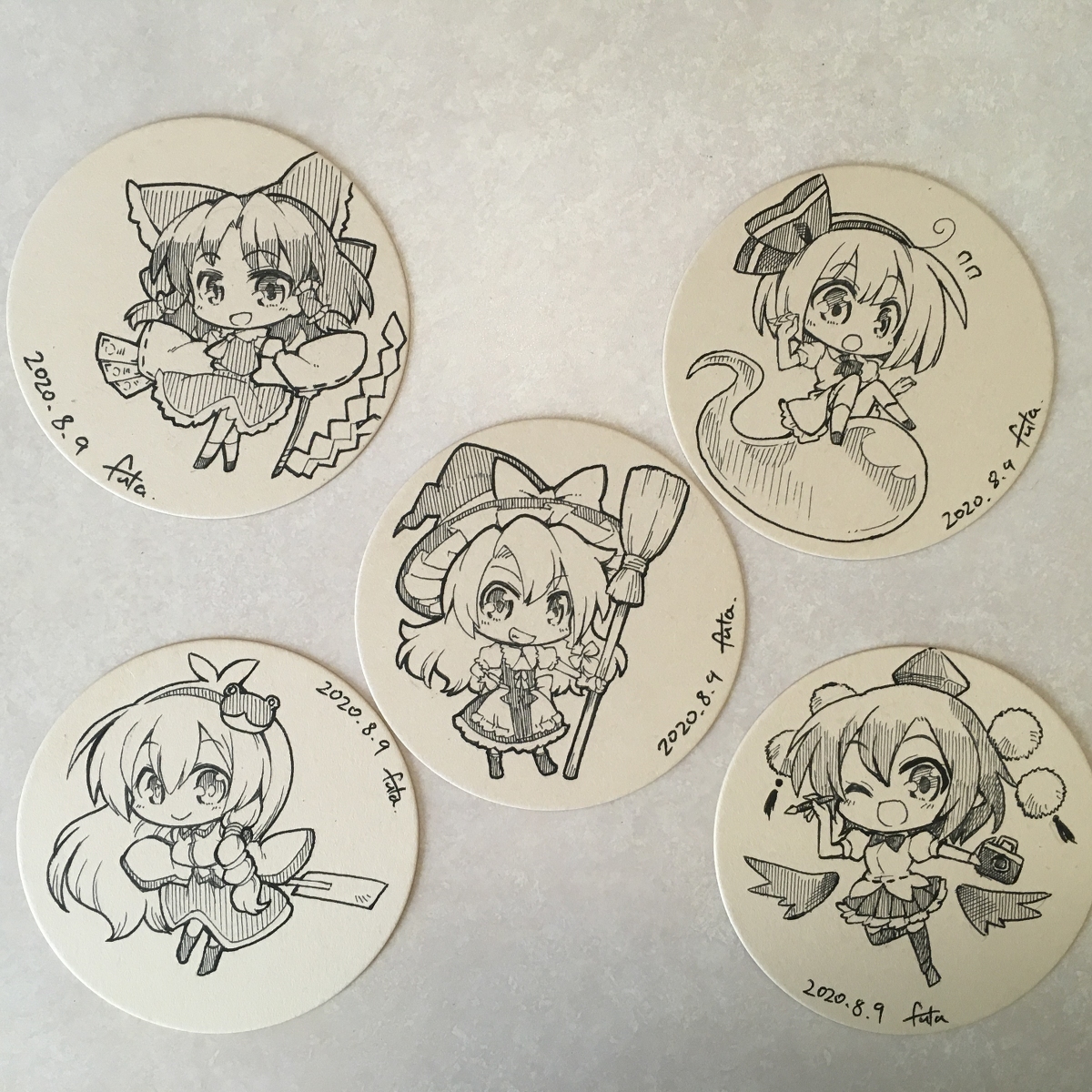 東方名華祭14 お疲れさまでした(あと色紙とコースター) #東方名華祭 https://t.co/xNg0tSqp6H 