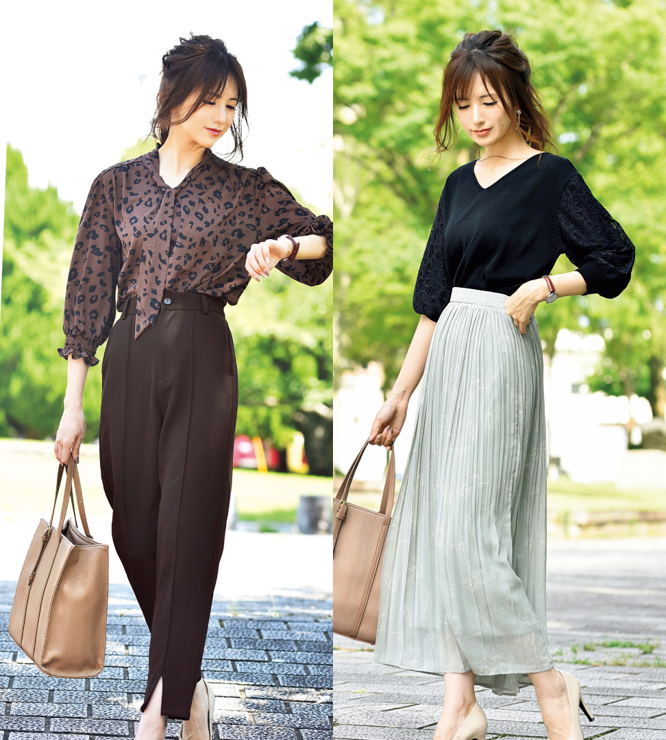 Twitter 上的 ファッションセンターしまむら Mumu Co から秋アイテム登場 レディース ボウタイがアクセントのきれいめコーデ プルオーバー 本体990円 税 流行りのアイテムでエレガントに 袖レースニットプルオーバー 本体1 790円 税