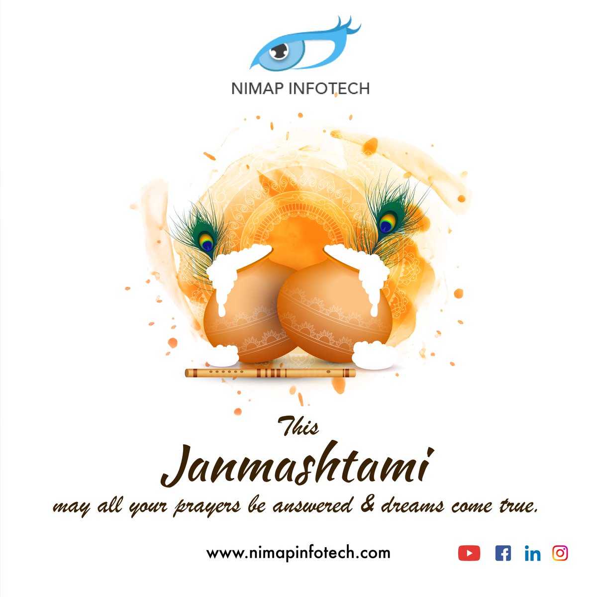 NimapInfotech's tweet image. May the flute of Lord Krishna guide your path towards and accomplished and fulfilled life. #NimapInfotech wishes you all a very Happy #Janmashtami

 #janmashtami2020 #JaiShreeKrishna