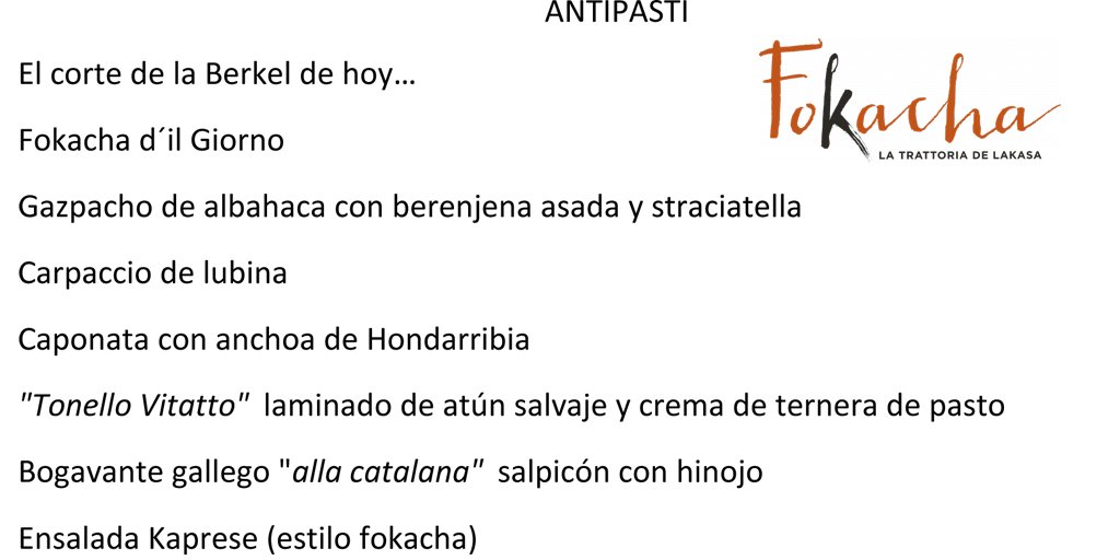 Fokacha_Lakasa's tweet photo. Crecerá e irá evolucionando al son de la temporada, pero esta será siempre "lakarta" con la que abrimos Fokacha... https://t.co/QICYtagb5N
