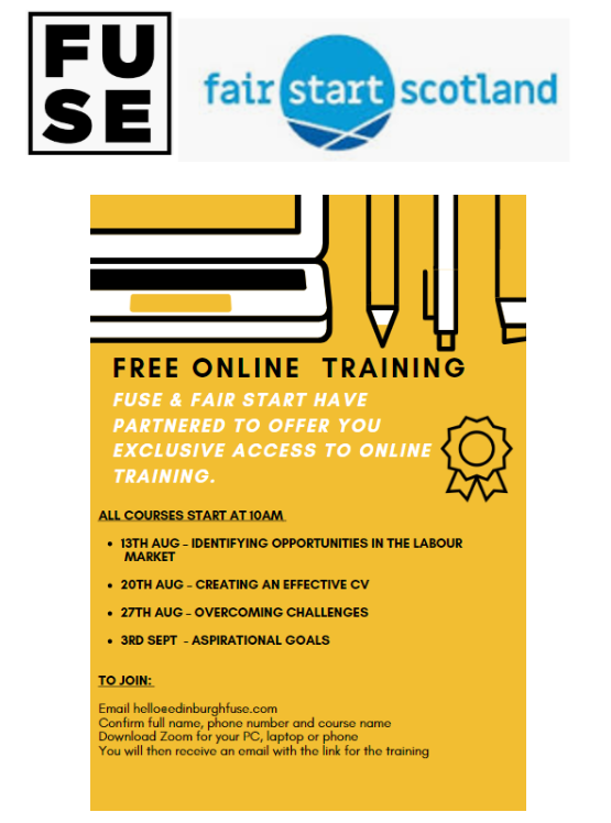 Our incredibly popular online training is back for August! Get in touch via details below to take part. 
First course starts this Thurs at 10am. 
#EdinburghTraining