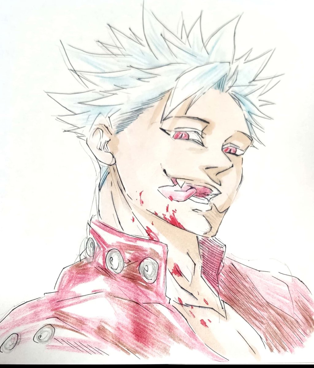 またまたさくっと描いたシリーズ七つの大罪強欲の罪バン😉 #七つの大罪 #七つの大罪イラスト #強欲の罪 #バン #アンデッドバン #イラスト  #アート #art #アーティスト #Illustrator #illustration #絵 #ボールペン #拡散希望 #RT希望  #拡散希望RTお願いします