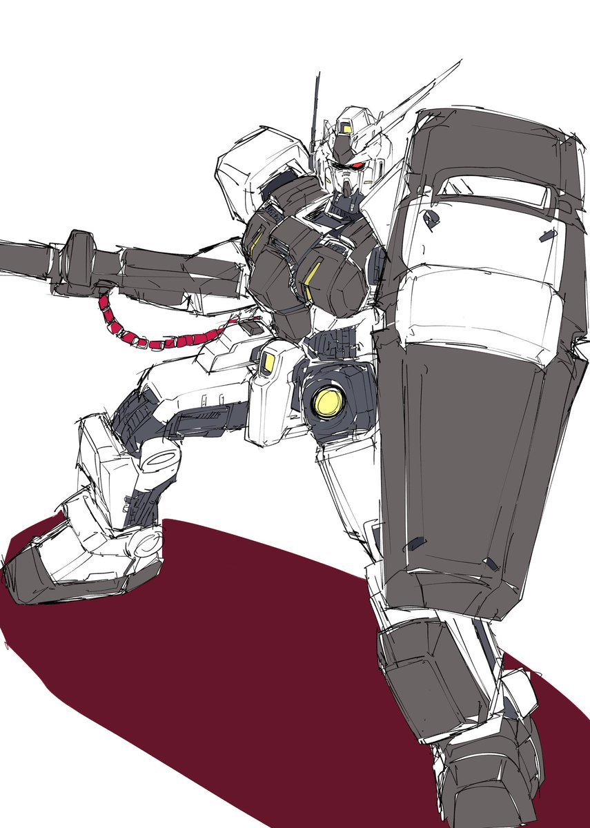 mecha no humans robot solo shield weapon mobile suit  illustration images
