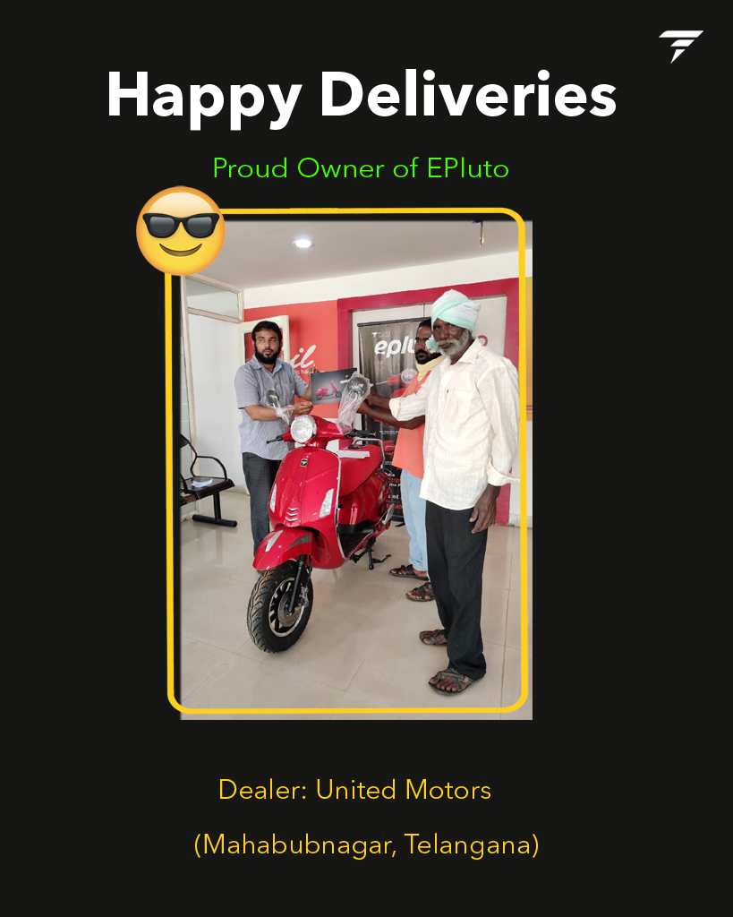 pureenergyindia's tweet photo. Delightful delivery of PURE EV EPluto

Thank you Sir/Madam, for choosing our Product.
Dealer: United Motors (Mahabubnagar, Telangana)
Dealer Contact: +91 9989631609
Product Info: https://t.co/GGKBpCvPbL
.
.
.
#PUREEV #ebike #emobility #zeroemission #gogreen #GetElectrified https://t.co/rFAogTZpqe