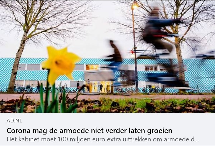 Corona mag de armoede niet verder laten groeien, aldus Gijs van Dijk.
Al voor de coronacrisis groeide één op de negen kinderen op in armoede. Het is hartverscheurend als je je kinderen in te korte broek, zonder ontbijt, naar school moet sturen. #Wederopbouwers #hartvoordezaak