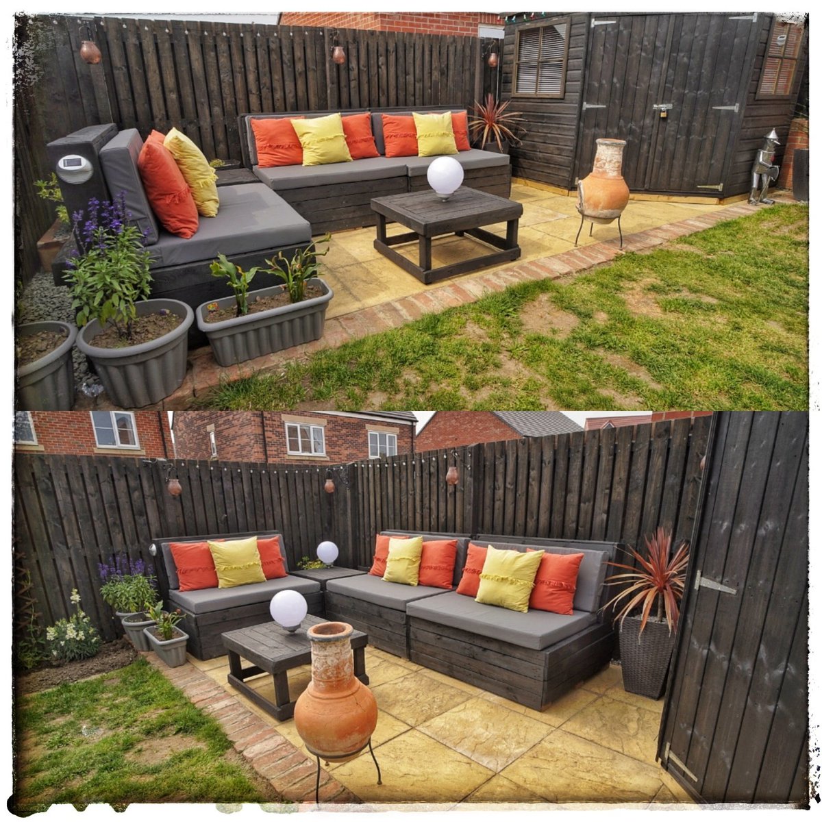 ChunAlan's tweet photo. All ready for today's leisure #palletfurniture #cushions #comfysofas #leisurespace #garden #lifestyle https://t.co/mlTaUwVRQO