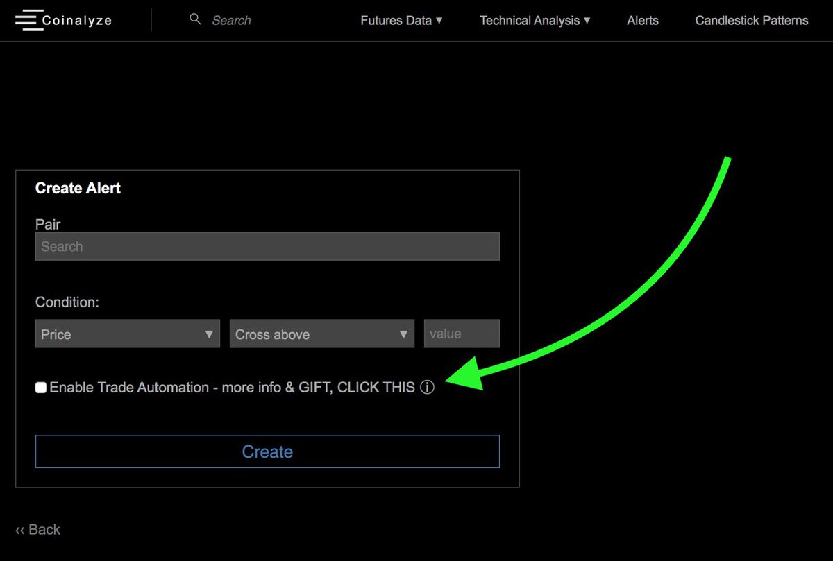 coinalyzetool's tweet image. 🚀TOP 300 EXCLUSIVE ACCESS OPENED 🚀

To integration of Coinalyze Real Time Alerts with @BotPalma Trade Executor.

To see if you are among them:

✅ sign in to coinalyze.net/alerts

✅ edit or create alert

✅ see if Executor checkbox shown

To receive the gift, click "i" ❤️