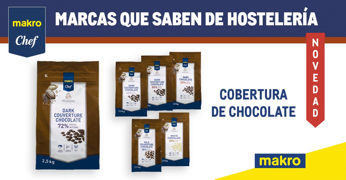 makroESP's tweet photo. 👌 Deleita a tus clientes con las nuevas coberturas de chocolate #MakroChef 🍫 Su alto porcentaje en manteca de cacao, serán el aliado perfecto para tus postres. Consulta este y otros productos de Marcas Makro👇
PEN y BAL🔹 https://t.co/7RBw2516GN
CAN🔹https://t.co/wmhLCnO4J2 https://t.co/EKrxGlLGOs