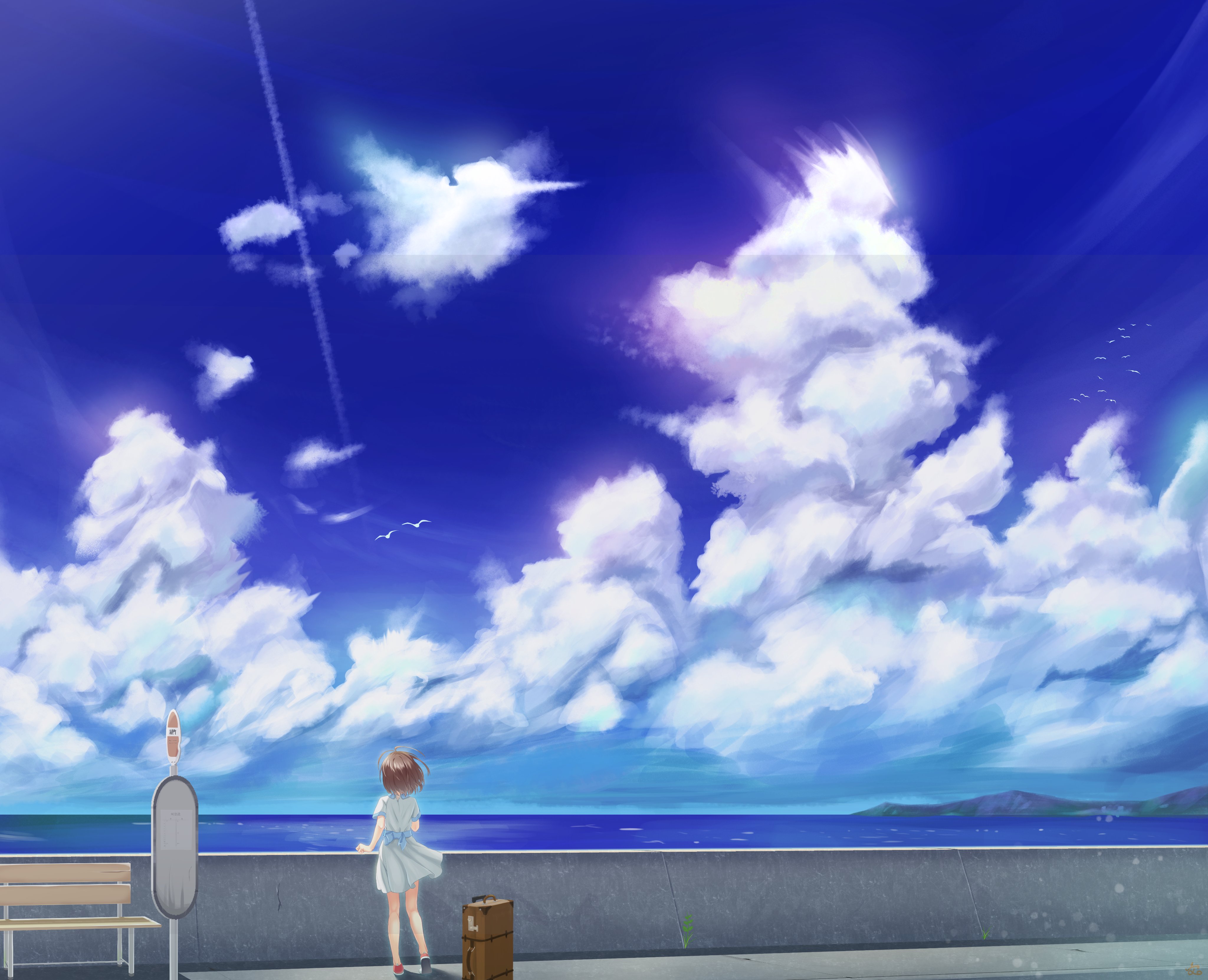 ট ইট র 文 1 9イラスト投稿 バス停で少女は夏と出会う 青い空に大きな白い雲を見ると 何かが始まりそうな夏のワクワク感を思い出します T Co L4fwlmwq79 ট ইট র