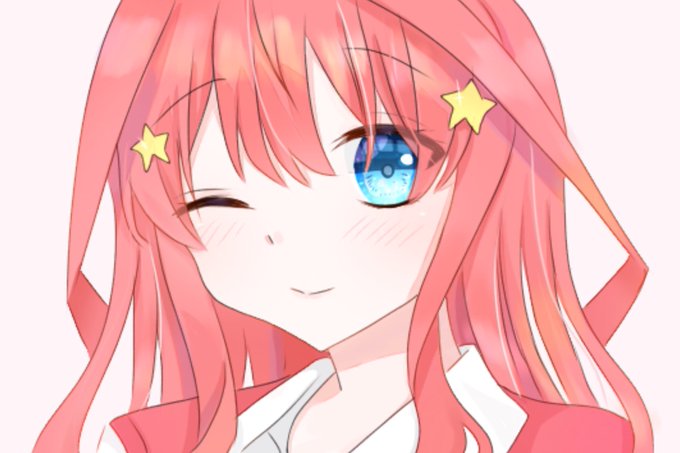 亜月るかさんがTwitterに投稿した中野五月(五等分の花嫁)のイラスト。