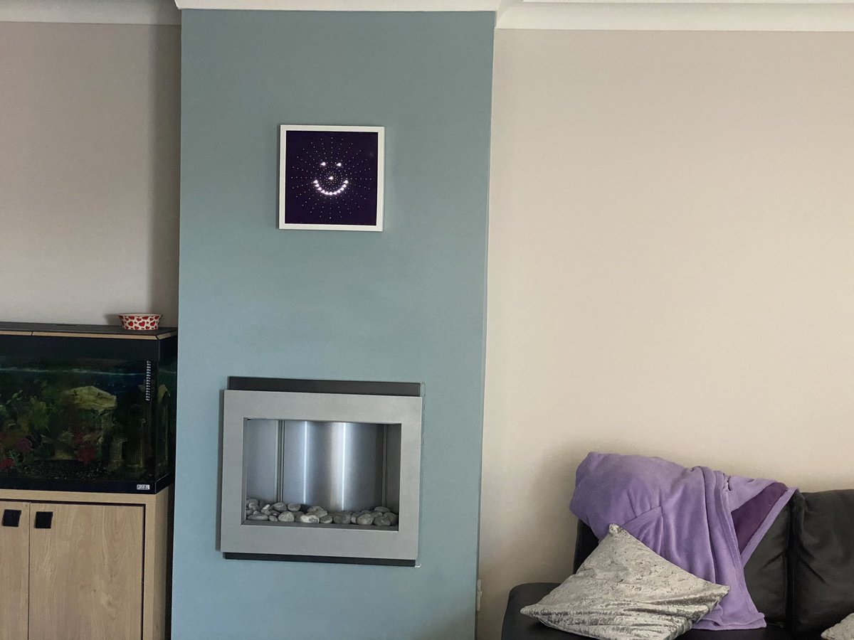 wellyb00t's tweet image. #LED #PICmicrocontroller #clock framed and wall mounted