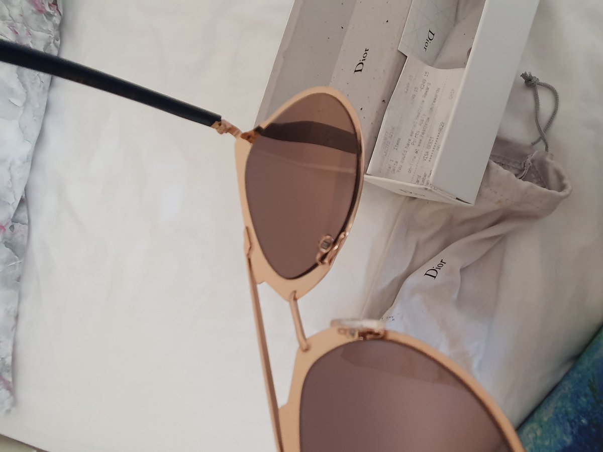 tashram78's tweet photo. @Dior its pretty upsetting that the one pair of sunglasses that I spent alot of money on, are the pair that keep falling apart! 
I have had the nose pad replaced 3 times by you and they keep falling off! https://t.co/HwuDo43Ito