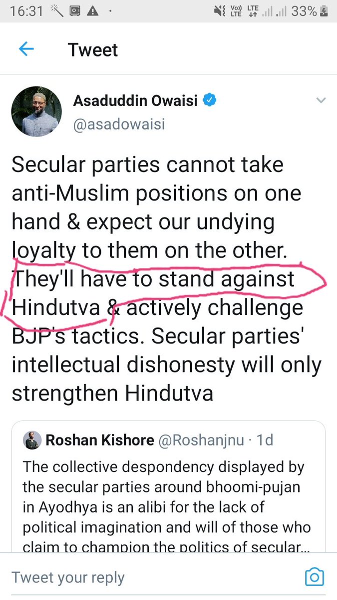 DeepakD91157952's tweet photo. @asadowaisi
Why ???? Stop Useless &amp; Peace-Breaking Statement for the good of you &amp; Whole Country. 
Only Educational Qualification can't make a child useful &amp; good for the Society &amp; for the Humanity,  Sometimes by mistake, Destructor &amp; Inhumane Being just Like you grows. https://t.co/zVEe0idc9k
