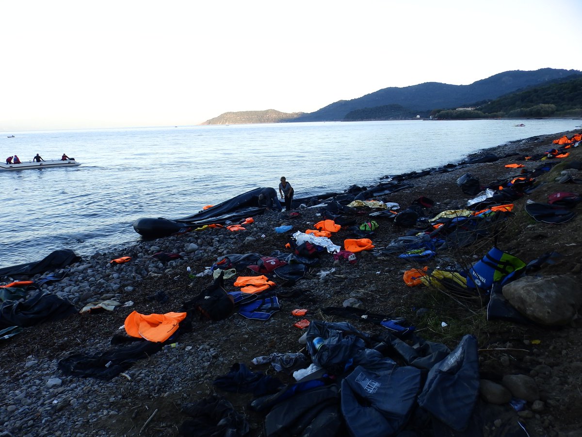 Lesbos saw the highest number of arrivals and if you went to the beaches facing Turkey at dawn countless boats would appearI remember trying to film one and having to dump the camera and run into the sea when it started sinking. These are pics from that morning