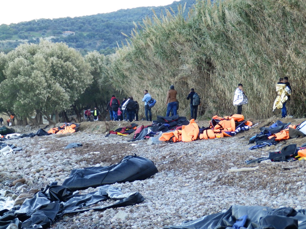 Lesbos saw the highest number of arrivals and if you went to the beaches facing Turkey at dawn countless boats would appearI remember trying to film one and having to dump the camera and run into the sea when it started sinking. These are pics from that morning