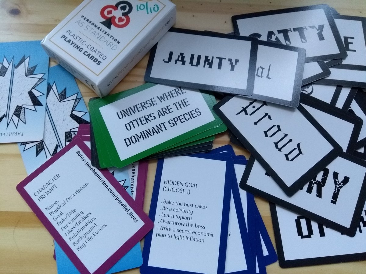 jane_hermiston's tweet image. #ParallelLives is LIVE for play/playtesting: janehermiston.itch.io/parallel-lives AND I'd like to give-away a physical prototype. Win 1 of only 10 copies that exist (errors and all)! To enter, RT and comment on this post. I will draw randomly on the 15th and DM you (+ I'll cover int. postage)