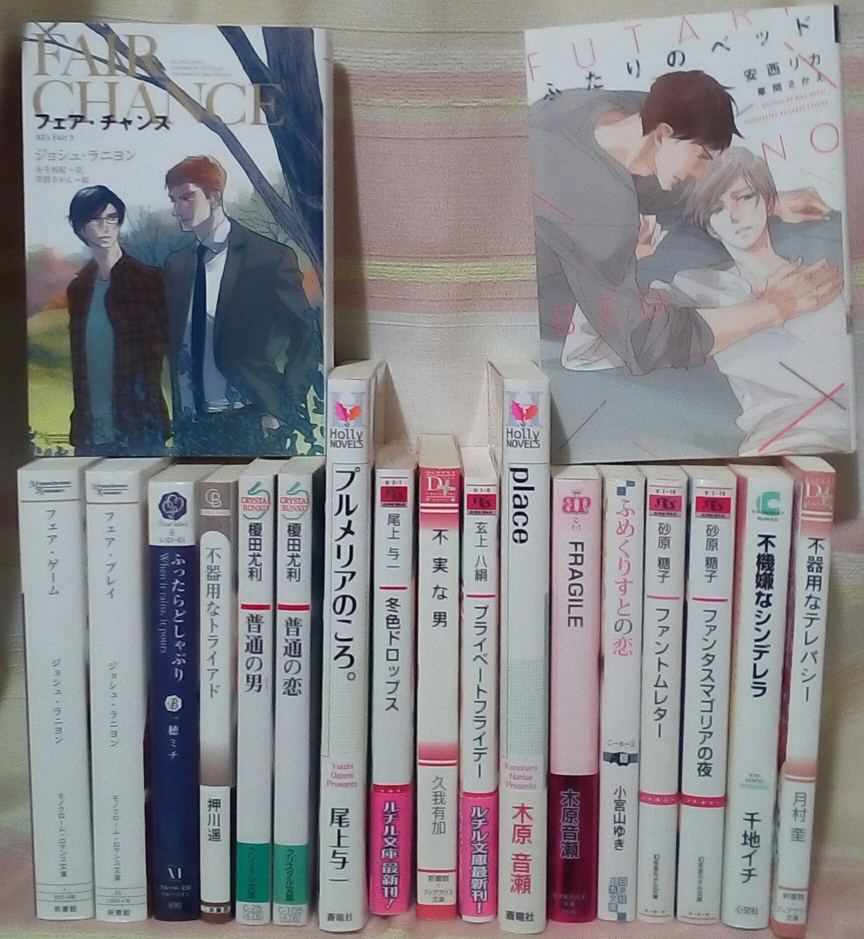 Tea ふ から始まるbl小説 私 小説の絵師さん買いはあまりしないんですよ と 以前お話したのですが 草間さかえ先生は好きで 表紙イラストから手にすることがあります という2冊の表紙を並べてみました Bl小説50音 ふから始まるbl小説 Bl