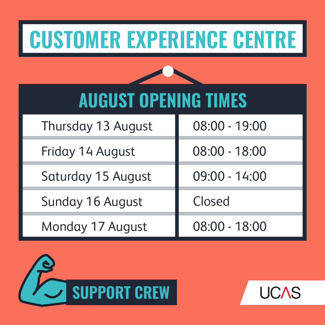 Need a helping hand? 🙋‍♀️🙋‍♂️

We're available to answer your questions at the following times to help you through results day and beyond!