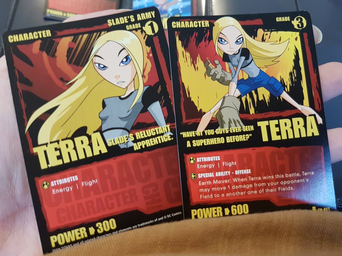 Both in one pack. One of the few characters to be on different teams based on which rarity you have ("Slade's Army" in the top right is the team: the rare version is on no team.)