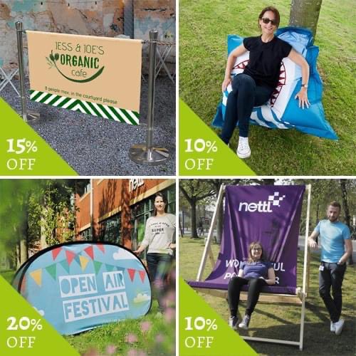SupportYork1's tweet photo. Looks like the warm weather's here to stay for a while! ☀️ Tempt your customers to venture out to your event or to hang around for longer with these fun outdoor branding solutions.

Find all these offers and other outdoor branding ideas at: https://t.co/a1osH3F4xf https://t.co/fg1fRydoHg