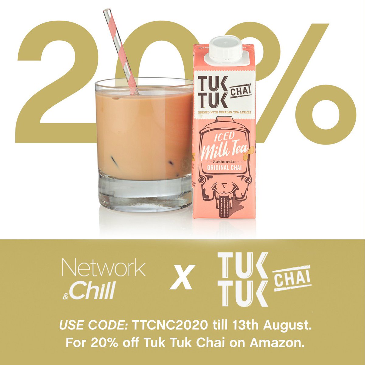 SPECIAL DISCOUNT ALERT! 20% off Tuk Tuk Chai via #Amazon with CODE: TTCNC2020

See you this evening 18:30 with YOUR questions ready! 

#discountcode #discountoffer #tuktukchai #networkandchillclub #startupecosystem <a href="/TukTukChai/">Tuk Tuk Chai</a> #amazonspecials #amazon