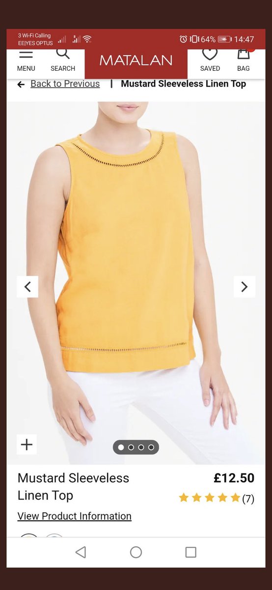 matalan yellow top