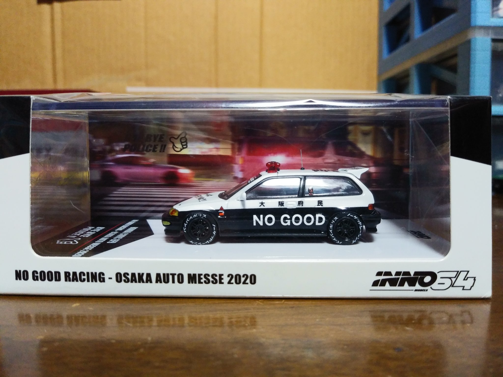 専用　　　inno64 シビック　バイバイポリス　パトカー Amazon | INNO 1/64 ミニカー CIVIC EF9 バイバイポリス