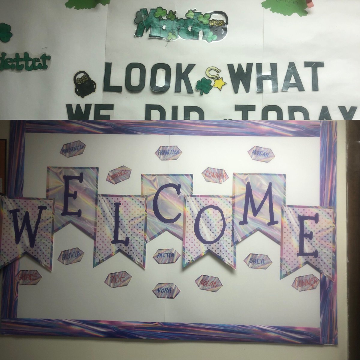 ALAPreschool's tweet photo. Getting ready for September. Changed the March board from when we left to a Welcome one for September. Looking forward to it ! #AmericasLittleAngels #EarlyEducation #PreschoolLife https://t.co/hspfDPMwSK