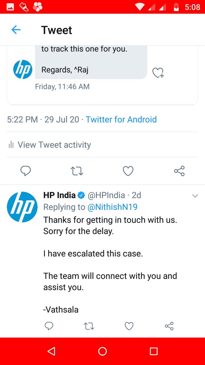NithishN19's tweet photo. It's been two months and no one ever contacted me yet ! I feel so disappointed and my studies are getting affected ! Is this what I get for trusting HP products? @HPIndia @HPIndia_MD @HP #keepReinventing #paviliongaminglaptop I only get DMs but no proper response! https://t.co/BQLjf9XQvw