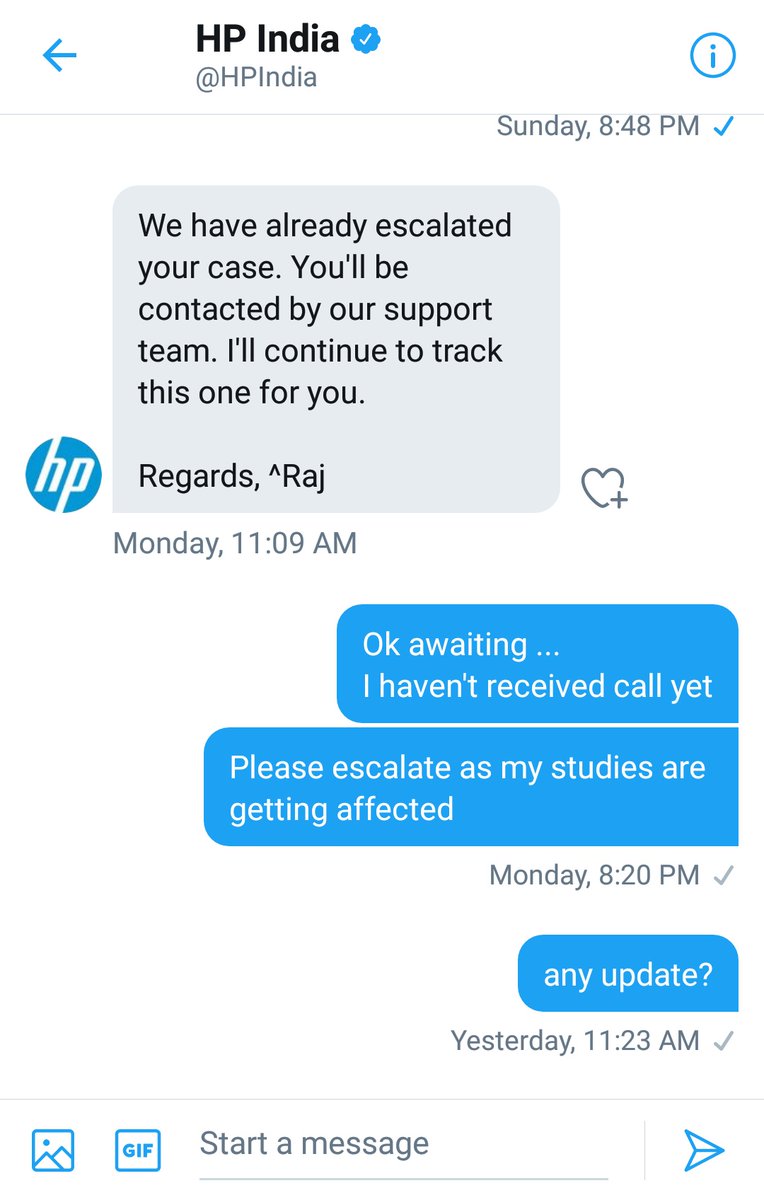NithishN19's tweet photo. It's been two months and no one ever contacted me yet ! I feel so disappointed and my studies are getting affected ! Is this what I get for trusting HP products? @HPIndia @HPIndia_MD @HP #keepReinventing #paviliongaminglaptop I only get DMs but no proper response! https://t.co/BQLjf9XQvw