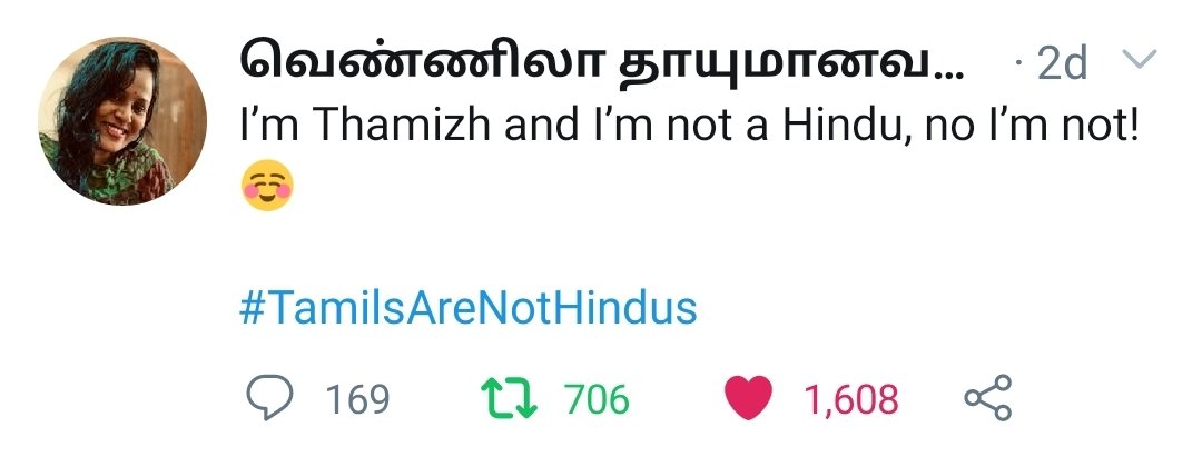 On 9th/10th Aug 2020, In an attempt to project Murugan as a Hindu god, the TN BJP lot organised a Vel  http://Poosai.To  counter it NTK immediately started to trend the  #TamilsarenotHindus tag. Prominent NTK activists were driving the trend.  #ntk_desanskritization_movement