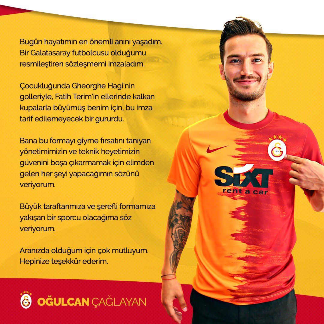 Bugün hayatımın en önemli anını yaşadım. Galatasaray futbolcusu olduğumu resmileştiren sözleşmemi imzaladım. @GalatasaraySK 💛❤️