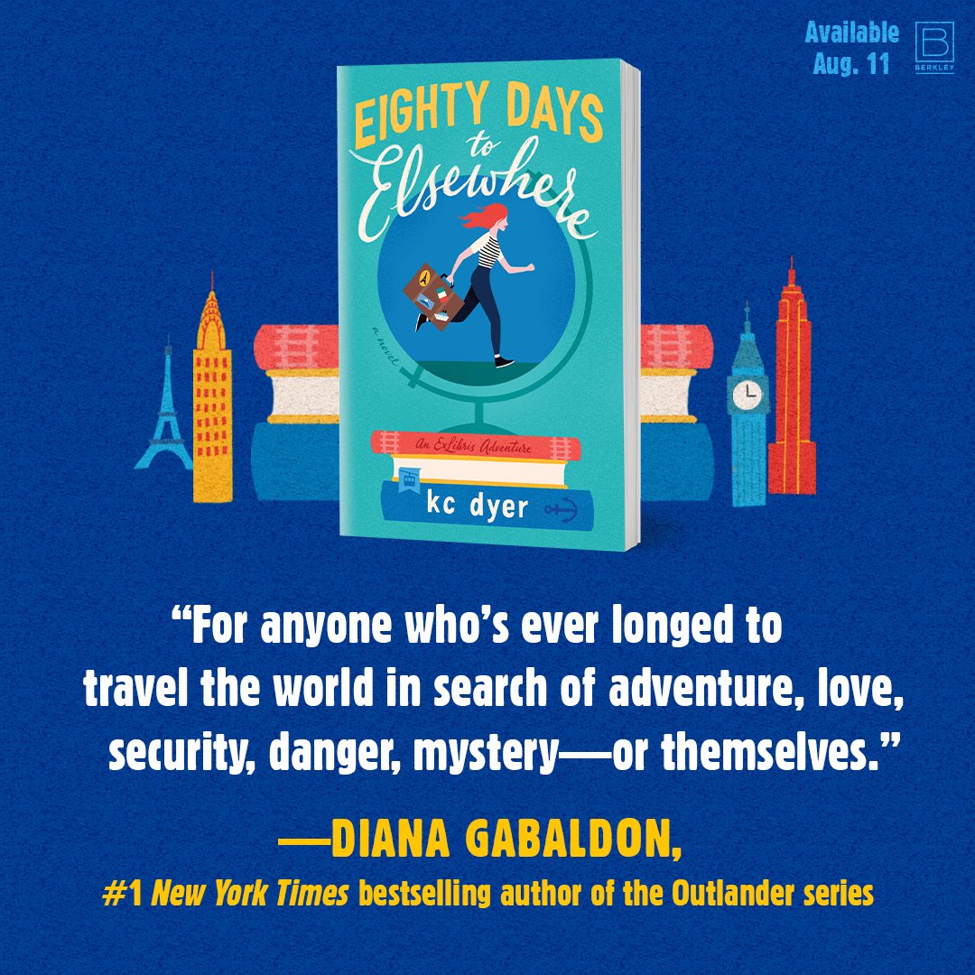 Now on sale: EIGHTY DAYS TO ELSEWHERE by <a href="/kcdyer/">kc dyer</a>! To save her family bookstore, Romy applies for a job that will send her around the world. But it's a race &amp; she's up against the guy she's falling for...who's also the nephew of her store's evil landlord. bit.ly/80daystoelsewh…