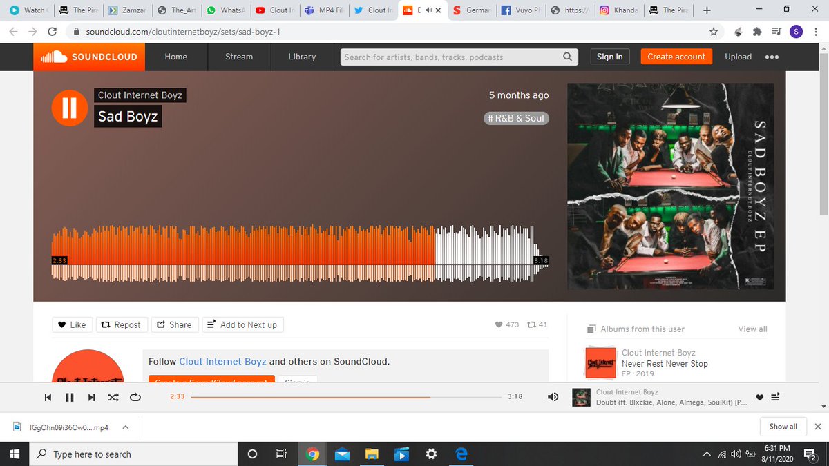 Great music bolova🔥🙌🙌 Im fxcken impressed!! #SadBoyzOnRepeat <a href="/CloutInternet/">Clout Internet Boyz</a>