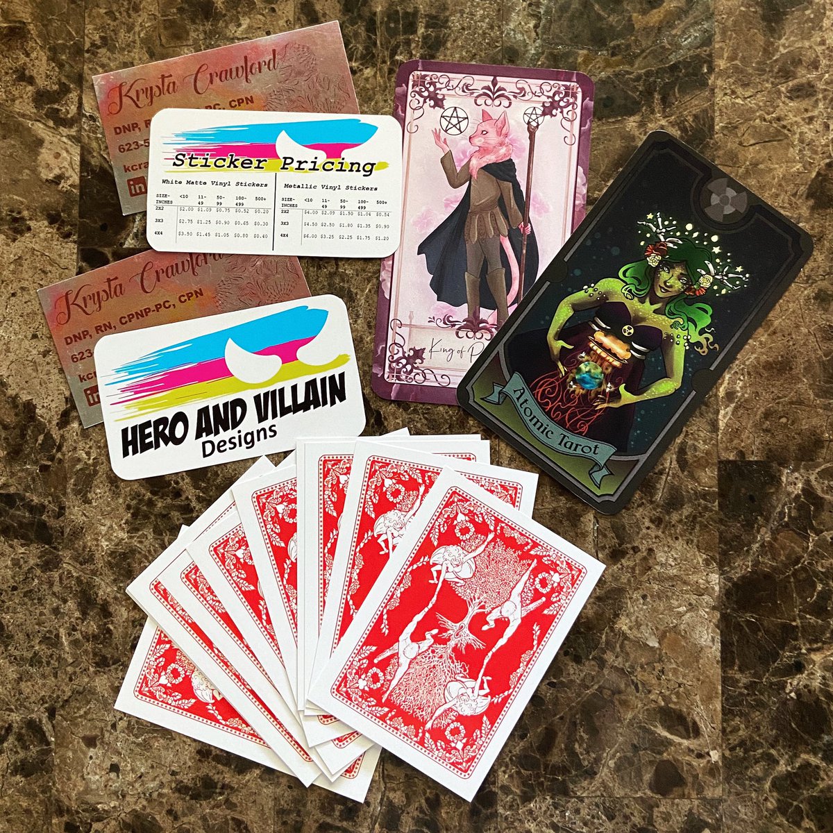 HandVDesigns's tweet image. Did you know that we print business cards, custom playing cards, trading cards, tarot cards and more? Multiple finish options and corner rounding! Send us a PM for details!