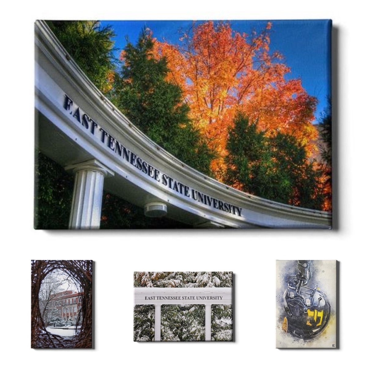 Four Epic images of East Tennessee State University. See more Epic images at collegewallart.com.