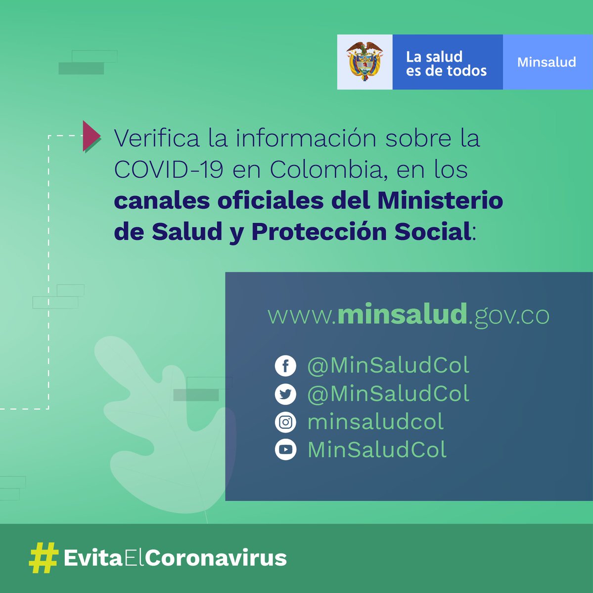 ArmadaColombia's tweet photo. ⚠Cuidado⚠ No creas todo lo que te llega por redes sociales, cadenas de Whatsapp o correo electrónico sobre el coronavirus (COVID-19). Verifica toda la información en los canales oficiales de @MinSaludCol . ¡No caigas en mentiras ni te conviertas en promotor de desinformación! https://t.co/oknWv6zXcd
