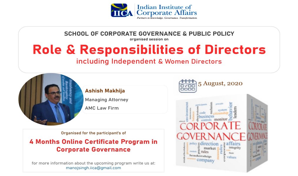 IICAOfficial's tweet photo. #Corporatesocialresponsibility, #Governanceofcsr, #CSRinitiatives, #Independentdirectors, #CSRprofessionals https://t.co/xOUothAYw6