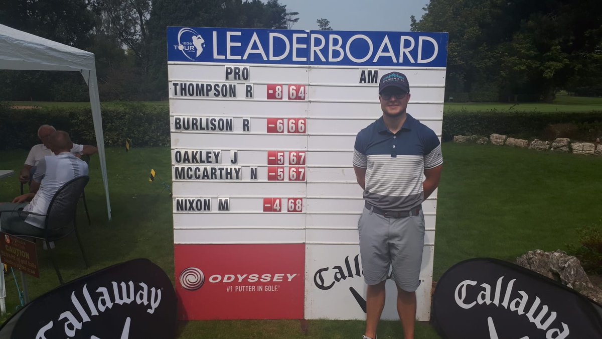Rhys Thompson from Boldon Golf Club won his first event as a Professional on The 1836Tour at Northenden.
He went round in an 8 under par 64 with the help of 8 birdies &amp; one eagle.
Well played Rhys &amp; it is great to see you develop as a player and person.
<a href="/rhysthompson18/">rhys thompson</a>