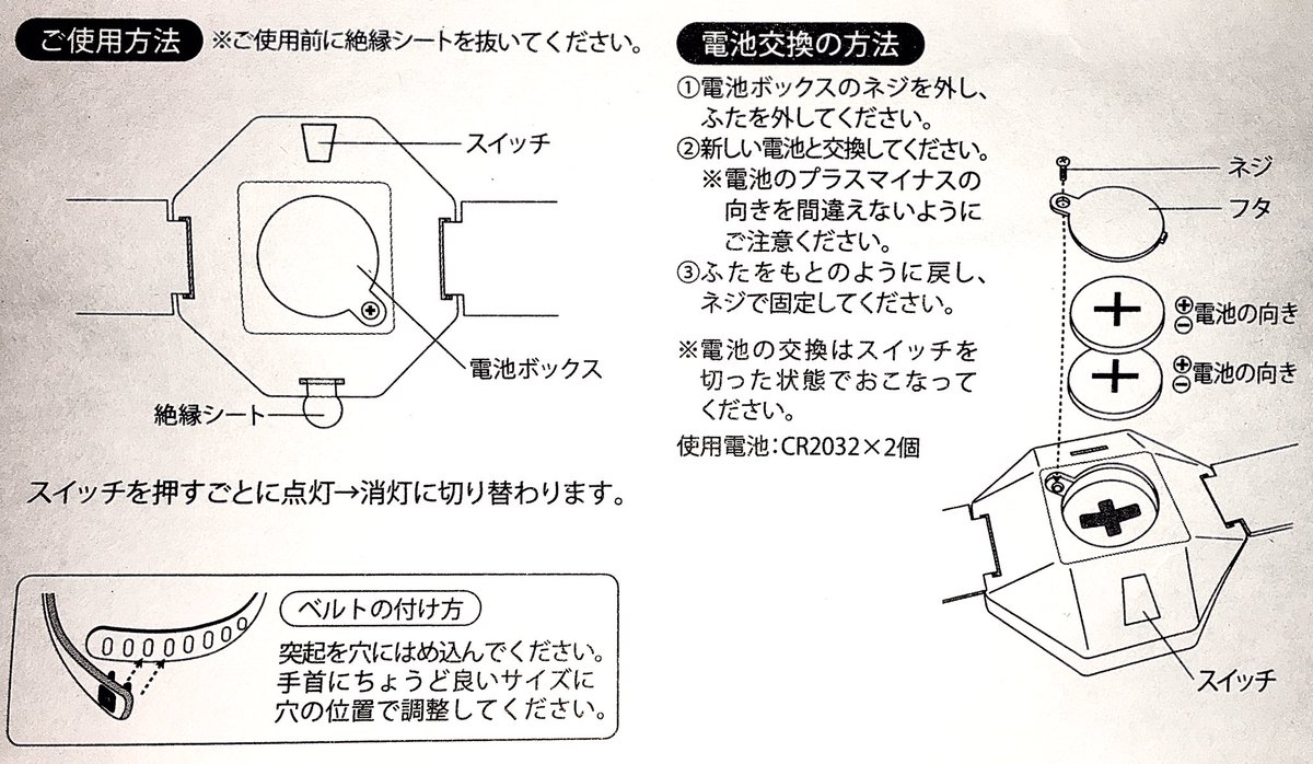 ヒプステのグッズの電池、リングライトは【CR1220】でライト