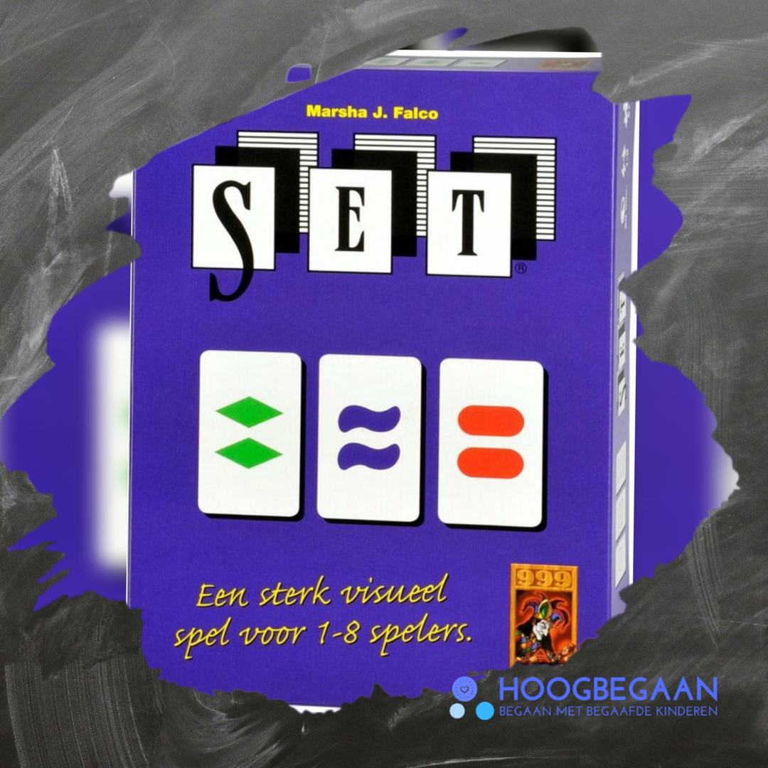 *** set ***

Topspel voor kinderen met een visueel ruimtelijke voorkeur.
Leg een aantal kaarten (naar gelang aantal spelers) op de tafel en ga op zoek naar sets. 

#set #kaartspel #hoogbegaan #spelletjestip #spelen #hoogbegaafdheid #hoogbegaafdekinderen #speelgoedtip