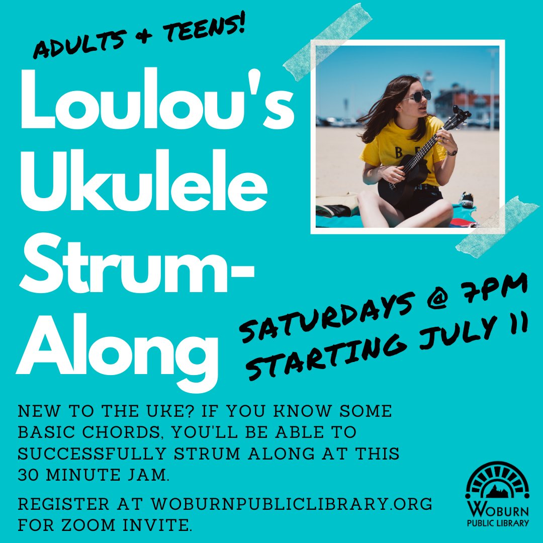 woburnlibrary's tweet image. What do you think? Have you improved any with your weekly uke strum-along? I BET YOU HAVE! #woburnlibrary #UkeCanDoIt
Register: woburnpubliclibrary.org
