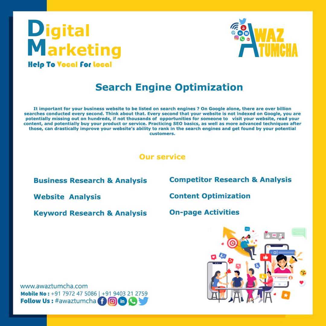 awaztumcha's tweet photo. Awaztumcha 
Digital Marketing 
Help #vocal for #local
Search Engine Optimization 
.
.
#awaztumcha #seo #digitalmarketingagency #digitalmarketingtips #digitalmarketingstrategy #digitalmarketingservices #digitalmarketinglife #digitalmarketing #like #Pune https://t.co/UECtyhBaUq