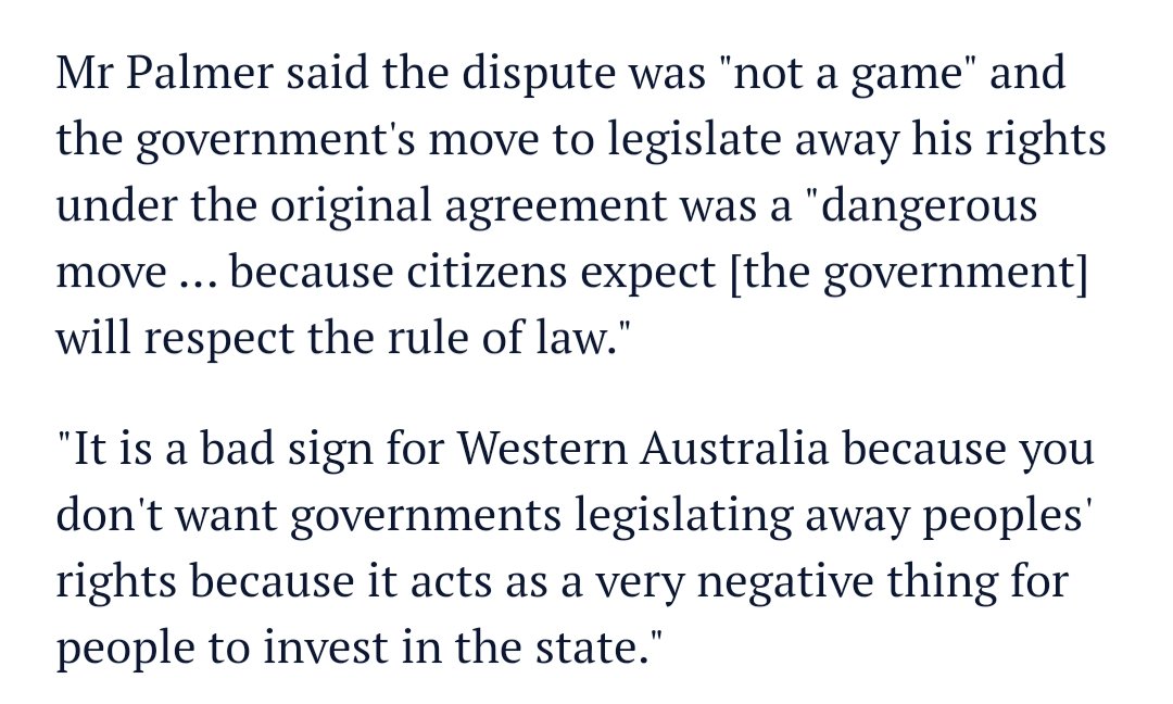 Clive Palmer responds, per  @nathanhondros story. https://www.smh.com.au/national/...