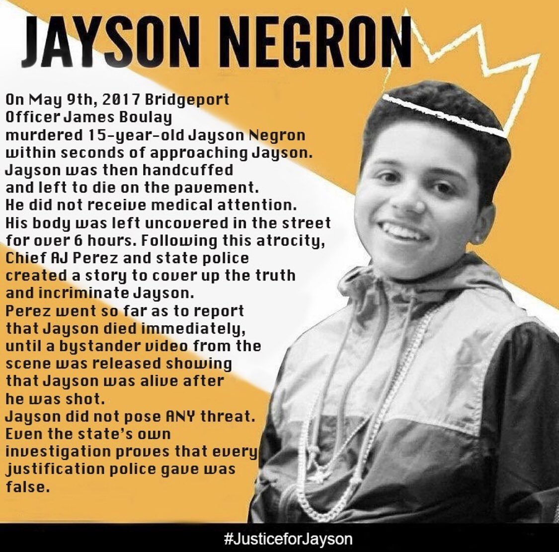 jayvibess's tweet photo. @bdiaz0721 @_2turntthalia Justice For Jayson Negron https://t.co/LqF3TzFJE6