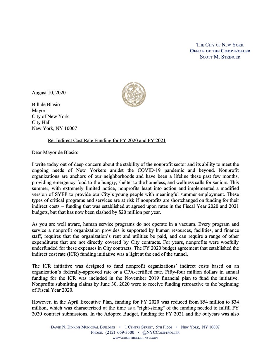 HSC_NY's tweet photo. "Investing in the human sector is more critical than ever as our residents weather the storm created by #COVID19."

THANK YOU to @NYCComptroller for standing with the human services sector in calling to protect the City's indirect investment in the sector. https://t.co/d1HnxVfRGC https://t.co/BkHR33GnDL