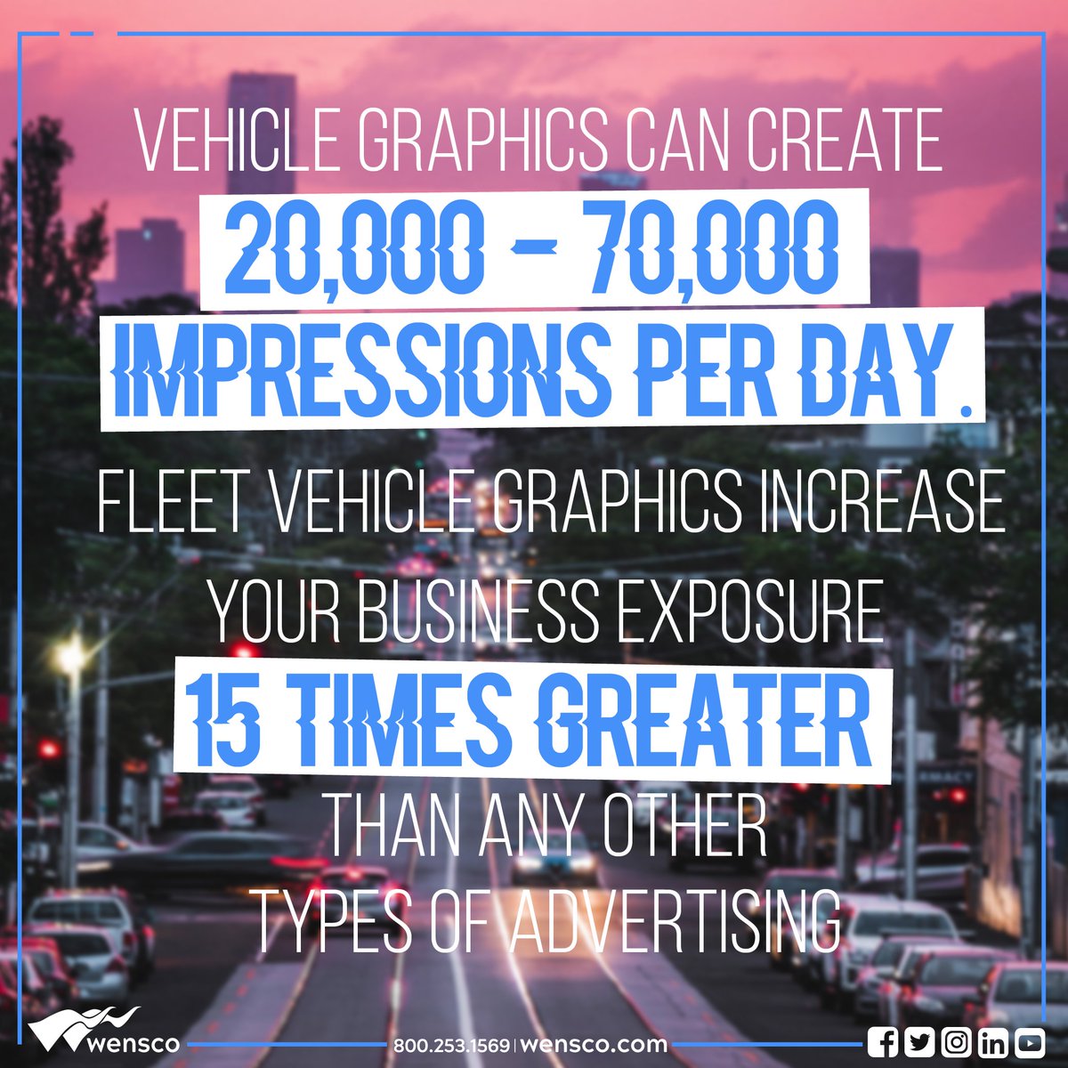 Wensco_Sign's tweet image. How effective are fleet graphics in getting your business exposure? This weeks #WeeklyFact gives you the idea. 😉🚗