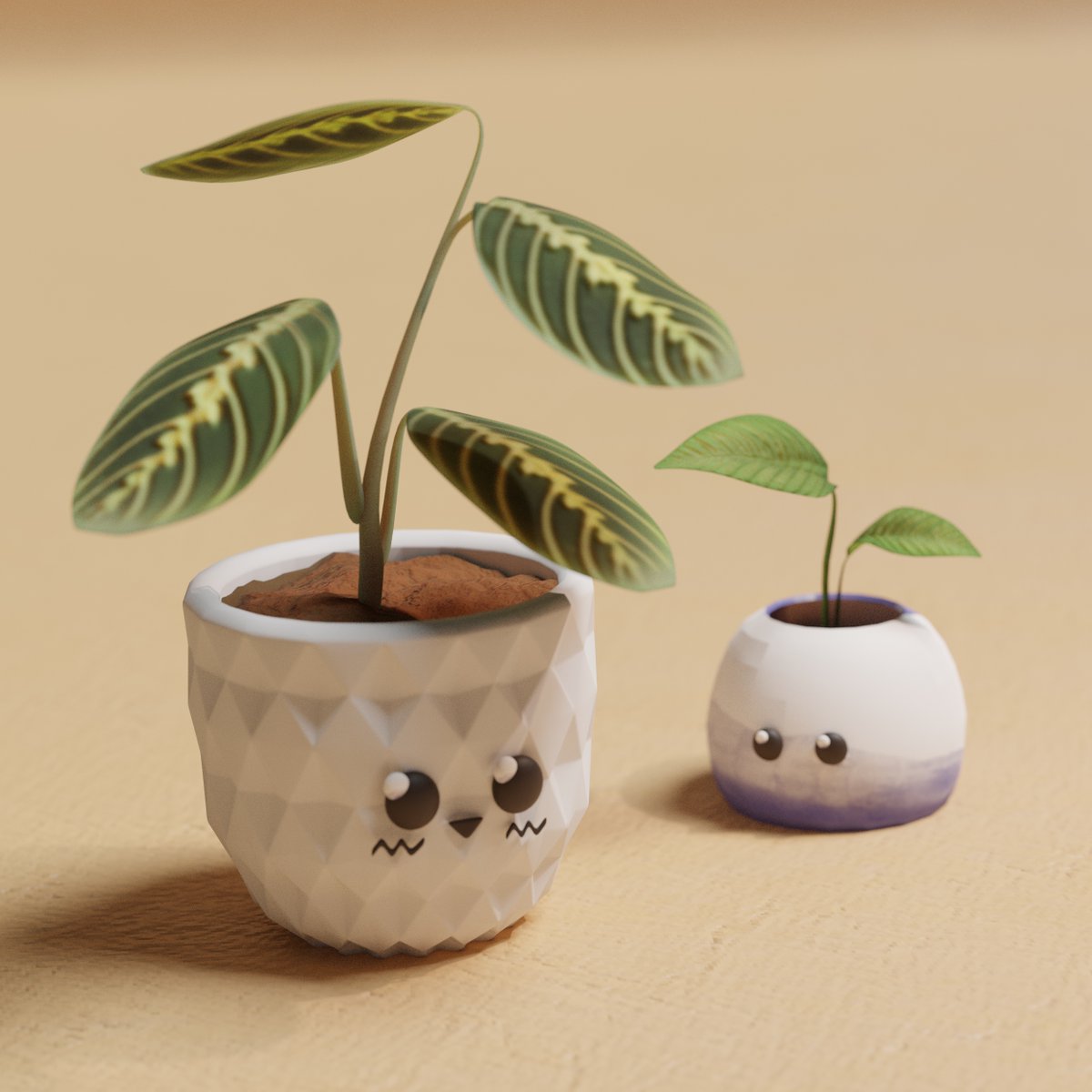 JillGiovanni's tweet photo. Quarantine plants be happy. modeled and rendered in blender 

#plants #blender #3dmodeling #cartoon https://t.co/vgD8Iq8DL4